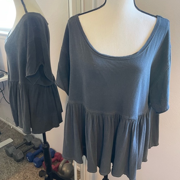 We The Free Charcoal Blouse - Picture 2 of 6